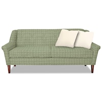 Mid Century Modern Inspired Small Scale Stationary Sofa with USB Port