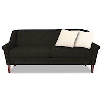 Mid Century Modern Inspired Small Scale Stationary Sofa with USB Port