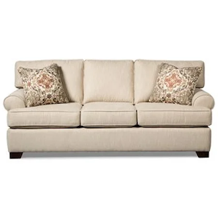 Casual Sofa with Rolled Arms