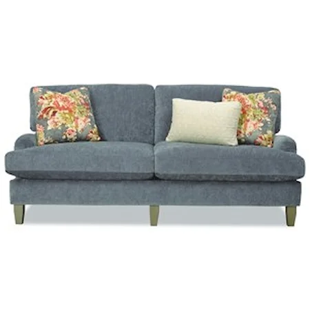 Two Seat Apartment-Size Sofa with English Arms