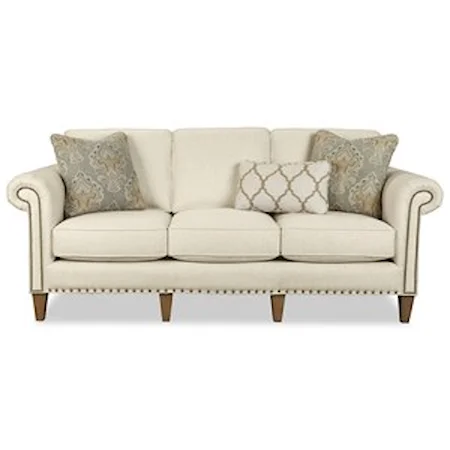 Traditional Sofa with Two Sizes of Nailheads