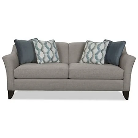 Contemporary Sofa with Tall Flared Arms