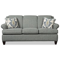 Transitional 73 Inch Sleeper Sofa with Full Memory Foam Mattress