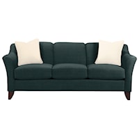 Stationary Sofa with Flared Arms