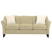 Stationary Sofa with Flared Arms