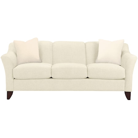 Stationary Sofa with Flared Arms