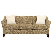 Stationary Sofa with Flared Arms