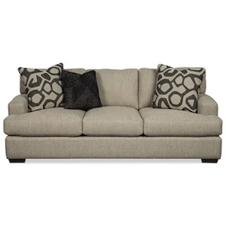 Contemporary Sofa with Wide Rounded Track Arms