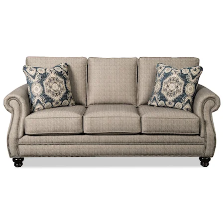 Traditional Sofa with Nailhead Studs