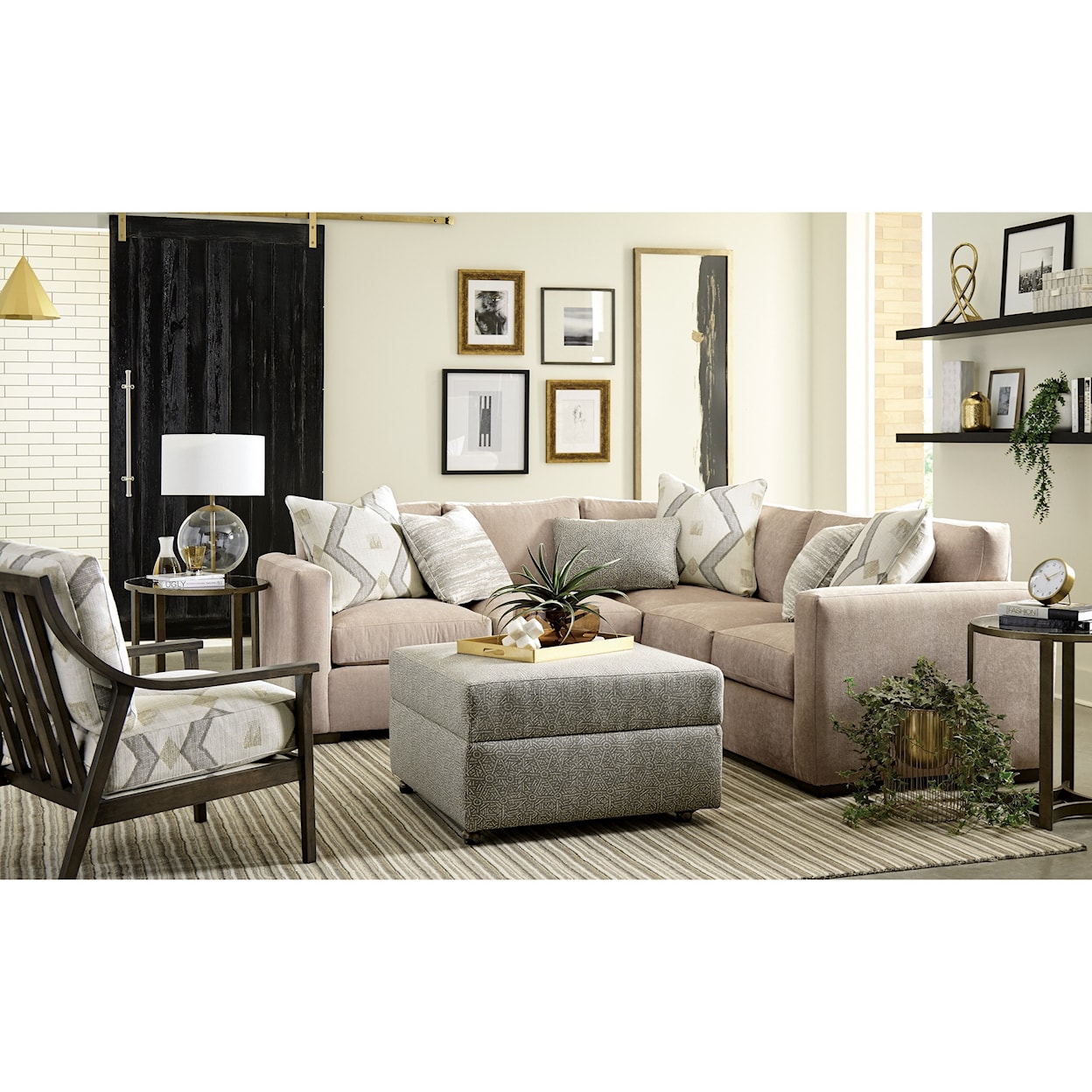 Craftmaster Modern Elements 2-Piece Sectional with RAF Corner Sofa