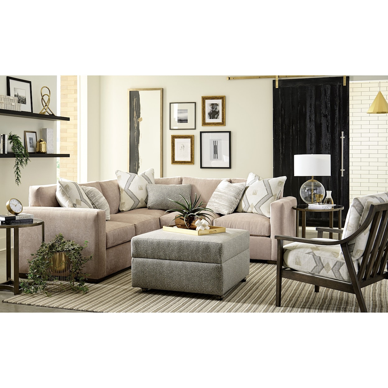 Hickory Craft 792750BD 2-Piece Sectional with LAF Corner Sofa
