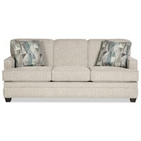 Contemporary 81 Inch Queen Sleeper Sofa with Memory Foam Mattress