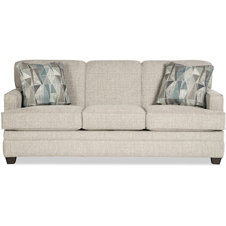 Contemporary 81 Inch Queen Sleeper Sofa with Memory Foam Mattress