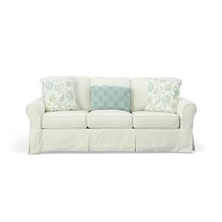 Casual 3-Cushion Sofa with Slipcover
