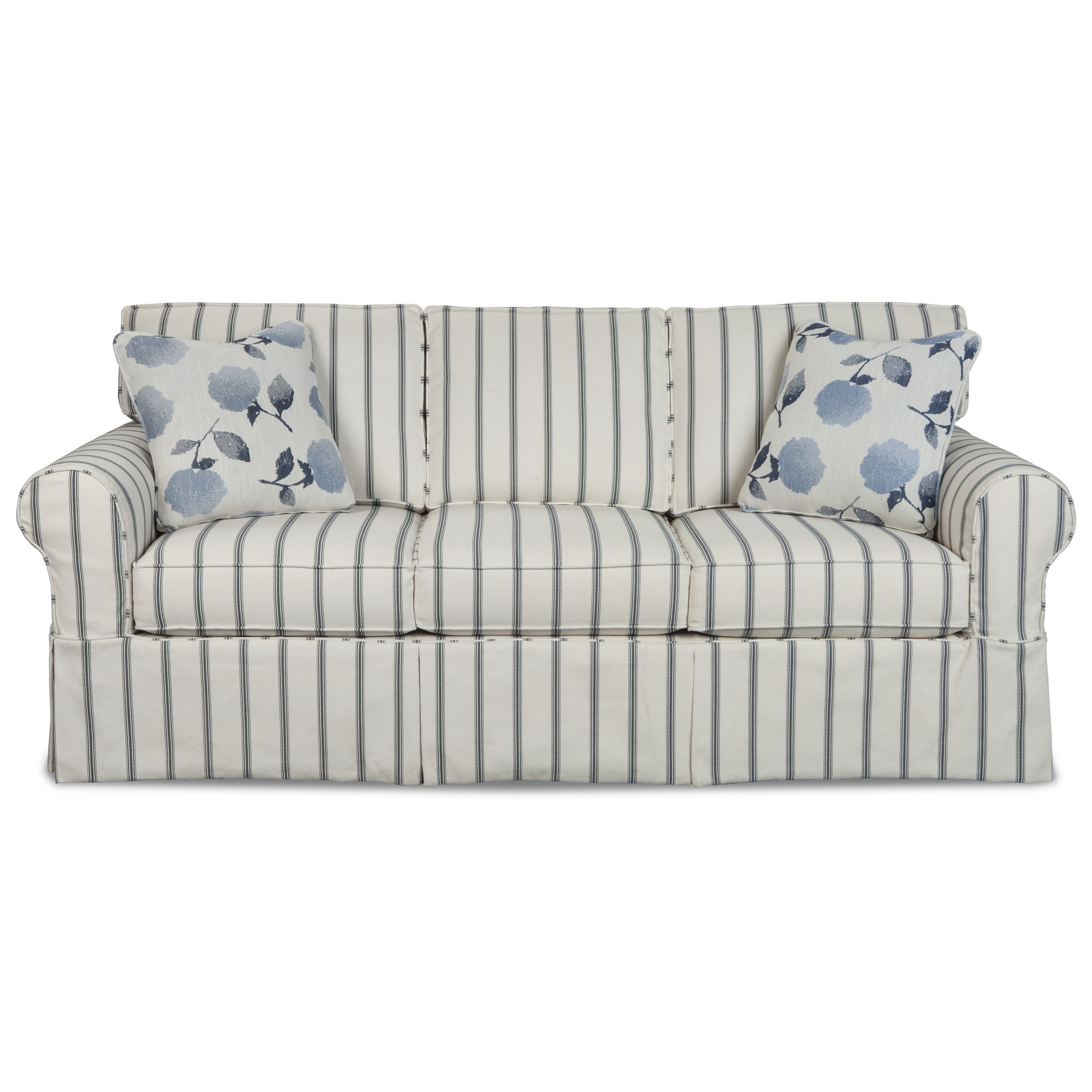 Striped store sleeper sofa