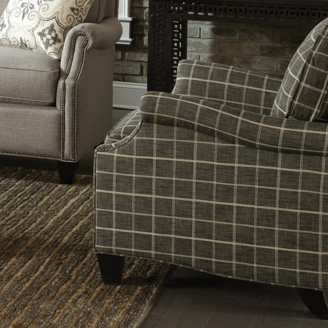 Hickorycraft 938350BD Transitional Chair with Clipped Corner Shape and