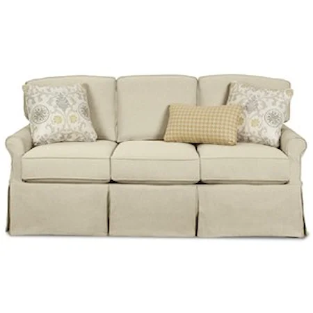 Slipcover Sofa with Rolled Arms 