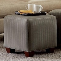 Contemporary Accent Ottoman with Block Legs