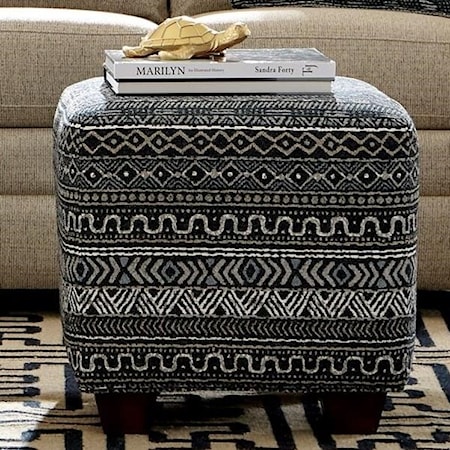 Contemporary Accent Ottoman with Block Legs