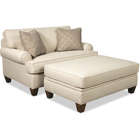 Twin Sleeper Chair & Storage Ottoman Set