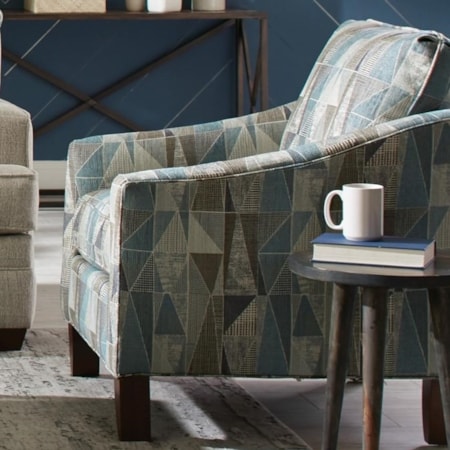 Contemporary Chair with Flair Tapered Arms