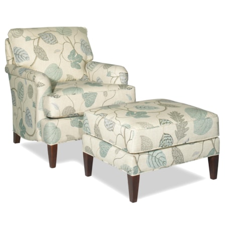 Transitional Chair and Ottoman Set
