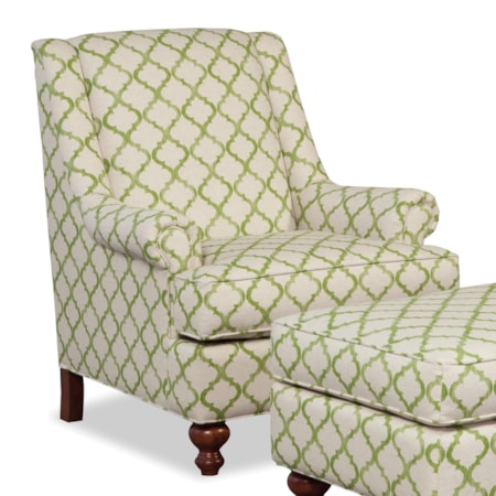 Traditional Chair with Rolled Panel Arms
