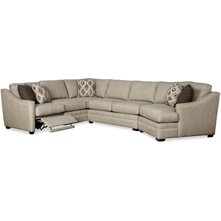 3 Pc Sectional Sofa w/ LAF Recliner