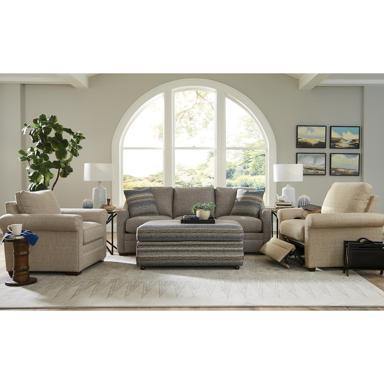 Craftmaster F9 Custom Collection Custom Sofa W/ Shallow Seat