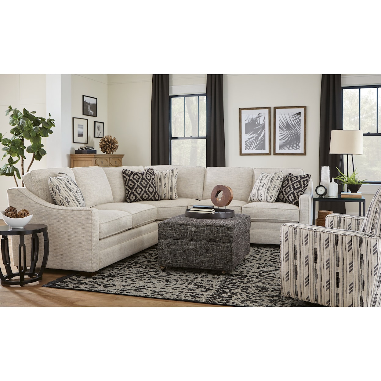 Hickory Craft F9 Series Customizable 3-Piece Sectional