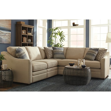 Custom 2 Pc Sectional w/ Recliner