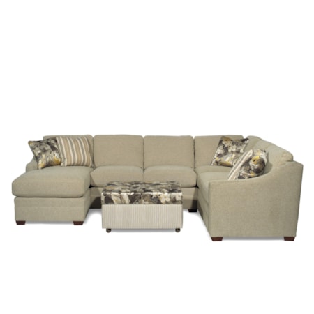 Customizable3-Piece Sectional with RAF Sofa w/ Return