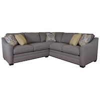 Two Piece Customizable Corner Sectional Sofa with Right Return