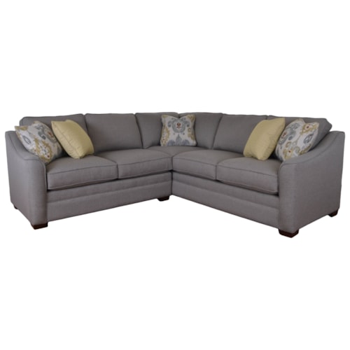 Two Piece Customizable Corner Sectional Sofa with Left Return