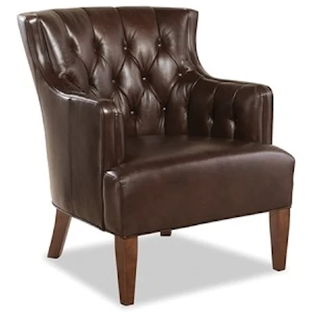 Tufted Leather Accent Chair