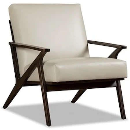 Contemporary Exposed Wood Accent Chair