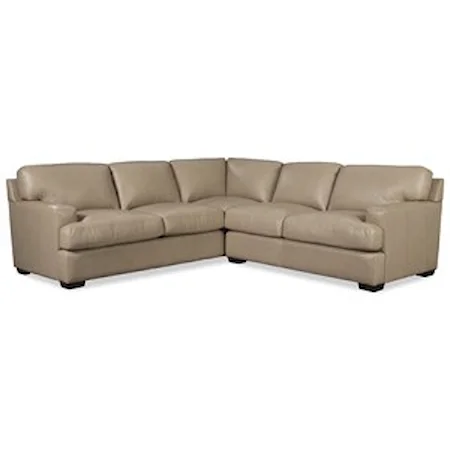 Two Piece Leather Sectional Sofa