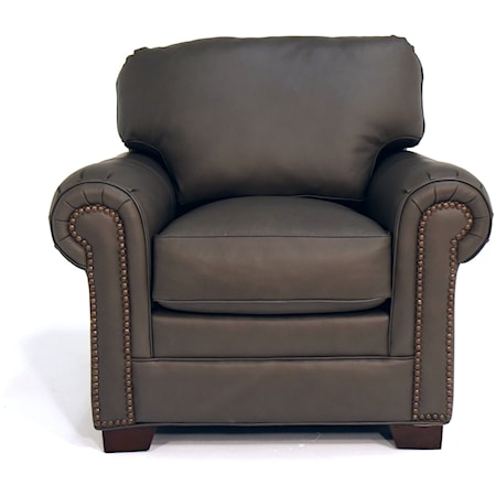 Transitional Chair with Nailhead Trim