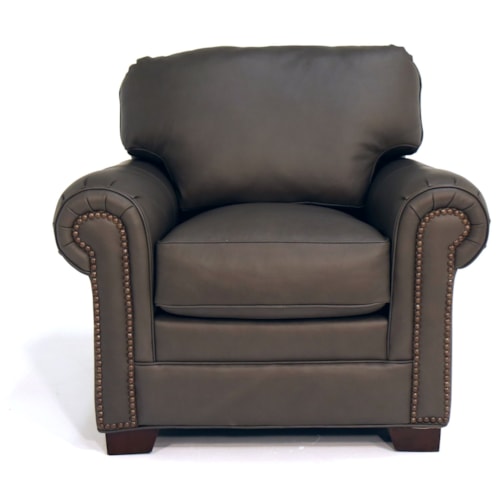 Transitional Chair with Nailhead Trim