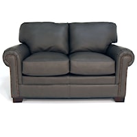 Transitional Loveseat with Nailhead Trim