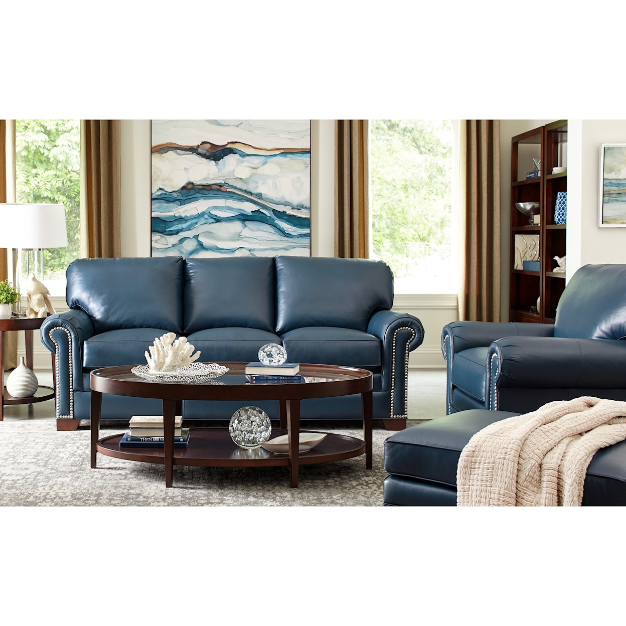 Hickory Craft L756650 Sofa w/ Nailheads