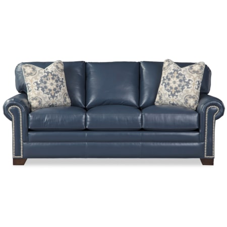 Sofa w/ Nailheads & Pillows