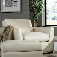 Contemporary Chair and 1/2 with Track Armrests