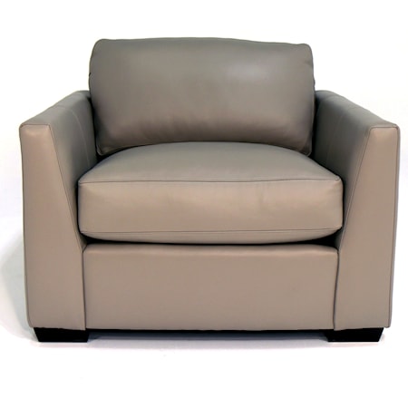 Contemporary Chair and 1/2 with Track Armrests