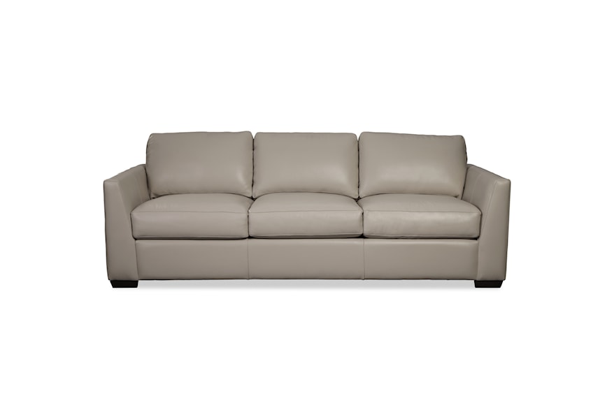 Craftmaster L783950 Contemporary 95" Leather Sofa | Furniture - Stationary Sofas
