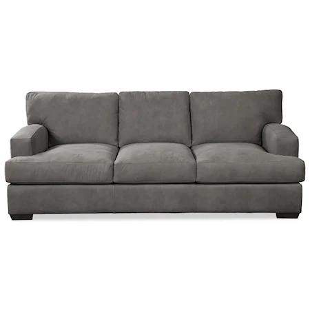 Casual Contemporary Sofa with Track Arms