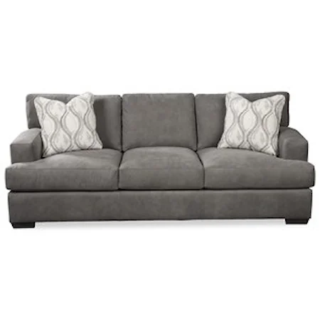 Casual Contemporary Sofa with Pillows Included