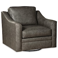 Customizable Swivel Chair with Crescent Arms