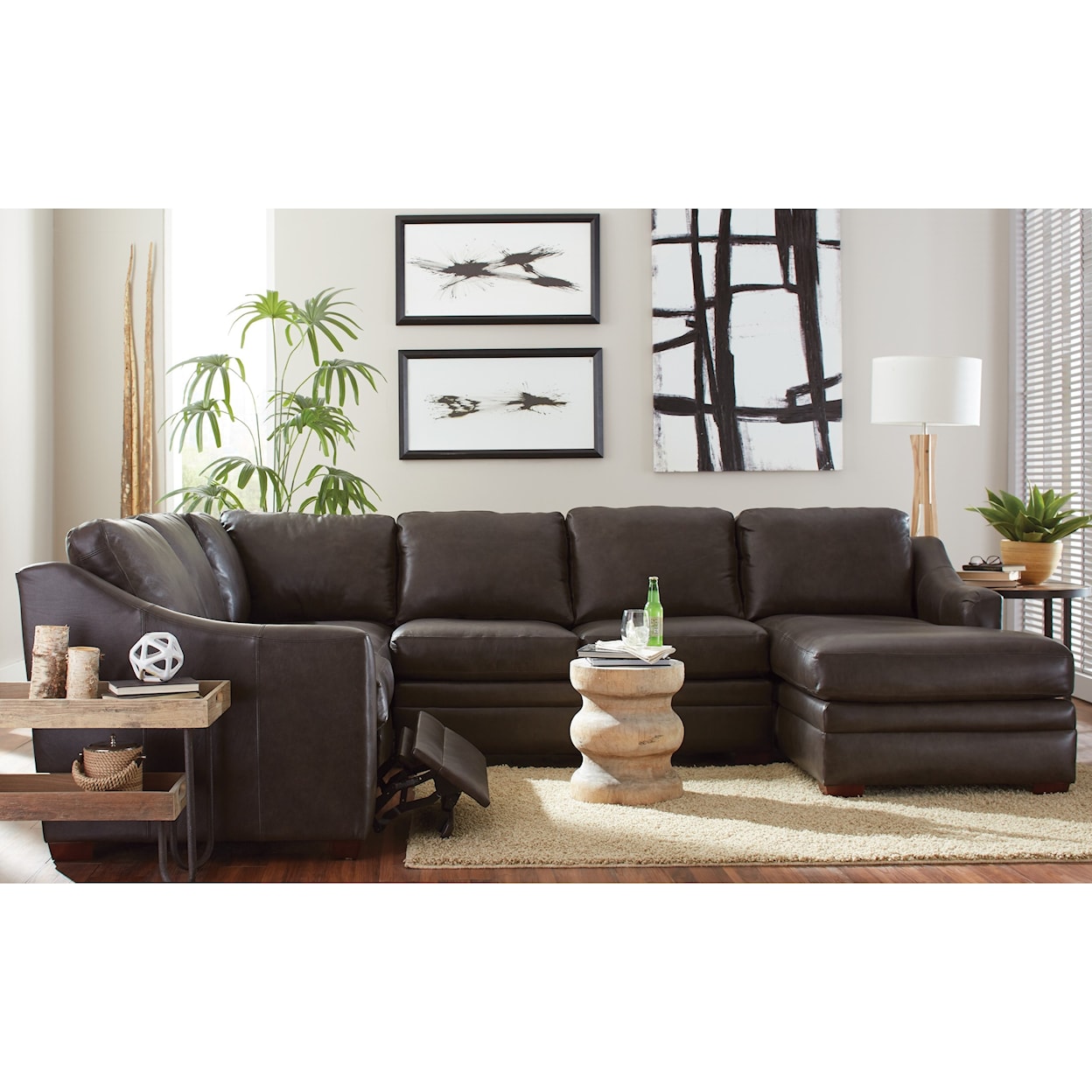 Craftmaster L9 Custom - Design Options Custom 3 Pc Sectional Sofa w/ Power Recliner