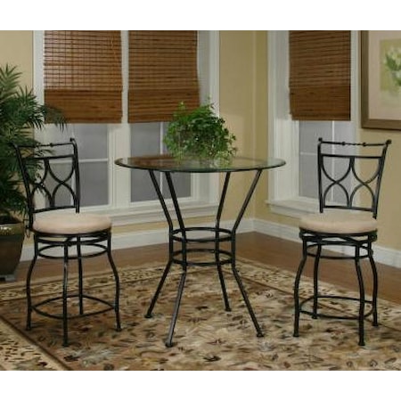 Round Glass Pub Table